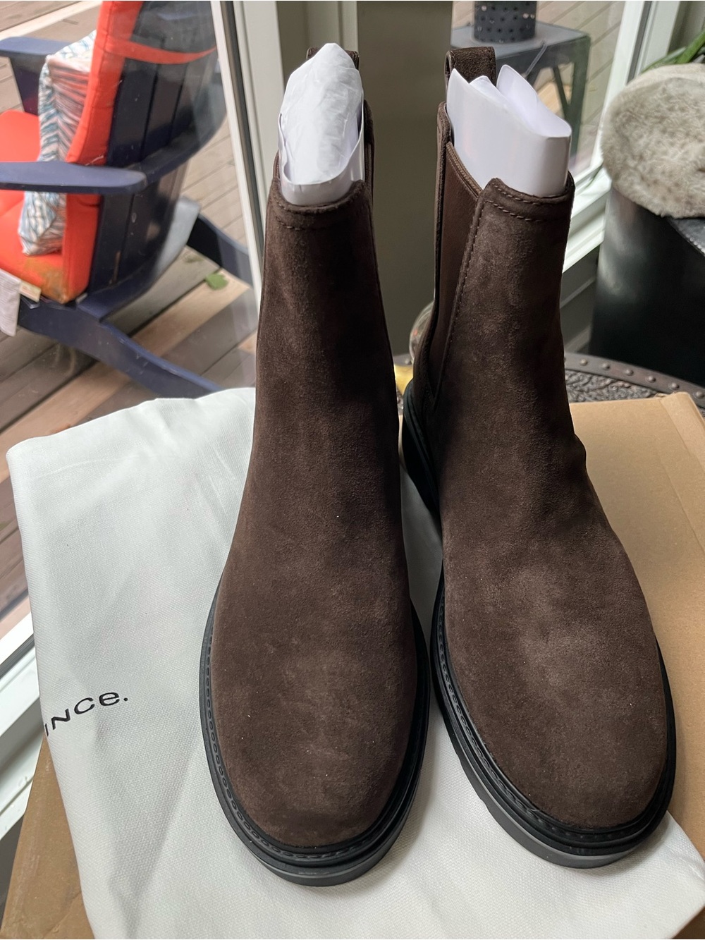 VINCE PINECREST II SUEDE LUG SOLE BOOTS TRUFFLE 9.5 - Picture 9 of 12